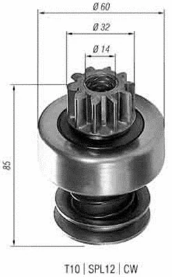 Pinion, starter (940113020411)