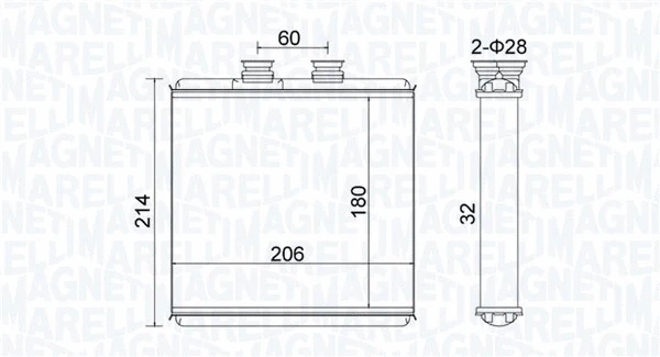Heat Exchanger, interior heating (350218510000)