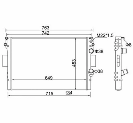 Radiator, engine cooling (359000302100)