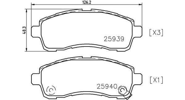 Brake Pad Set, disc brake (363700449057)