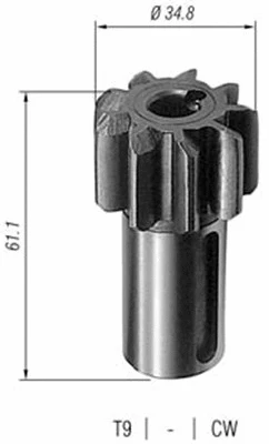 Pinion, starter (940113020052)