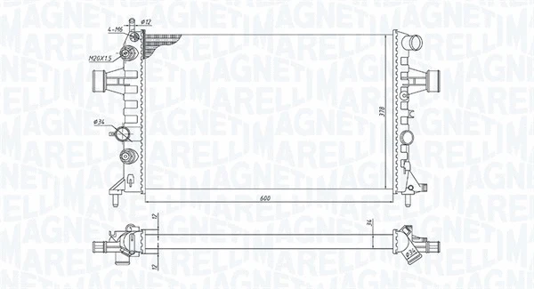 Radiator, engine cooling (350213172300)