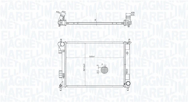 Radiator, engine cooling (350213204400)