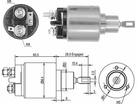 Solenoid Switch, starter (940113050435)