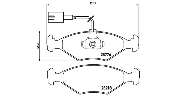 Brake Pad Set, disc brake (363700423122)