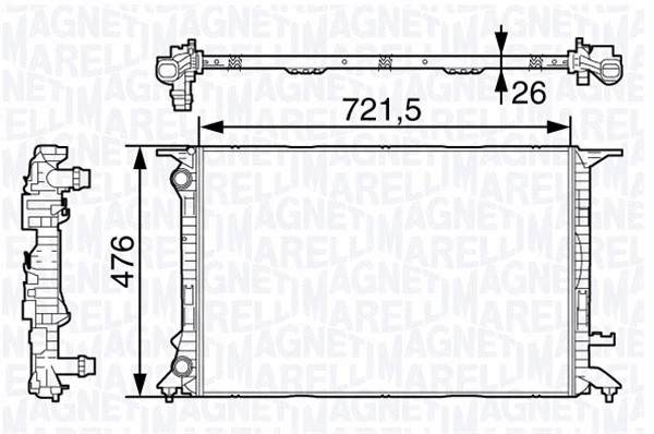 Radiator, engine cooling (350213138400)
