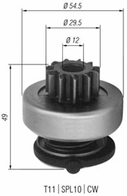 Pinion, starter (940113020352)