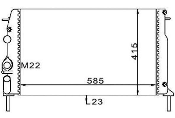 Radiator, engine cooling (359000390890)