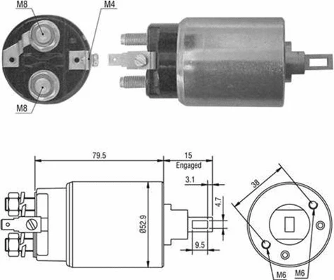 Solenoid Switch, starter (940113050421)