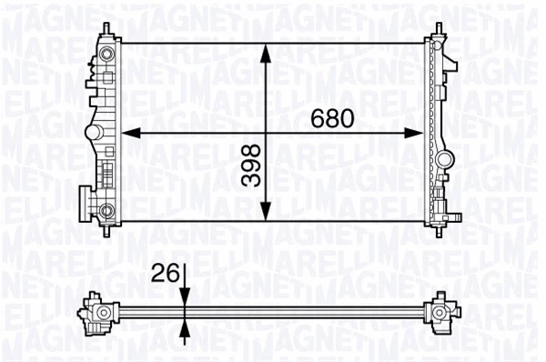 Radiator, engine cooling (350213141500)