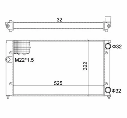 Radiator, engine cooling (359000300430)