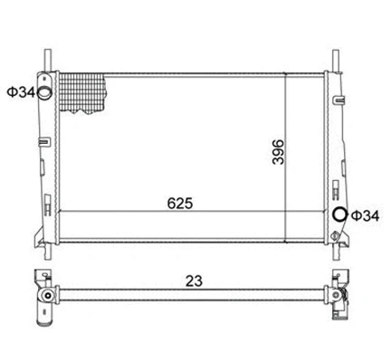 Radiator, engine cooling (359000300550)