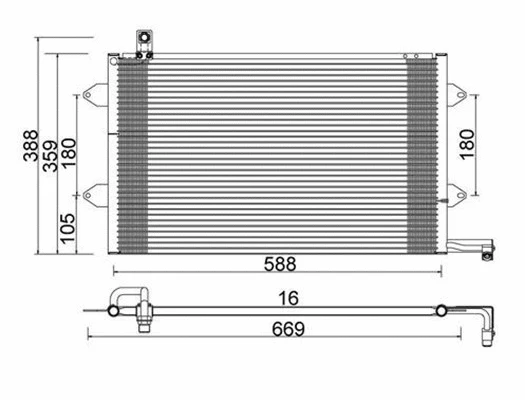 Condenser, air conditioning (359003221650)