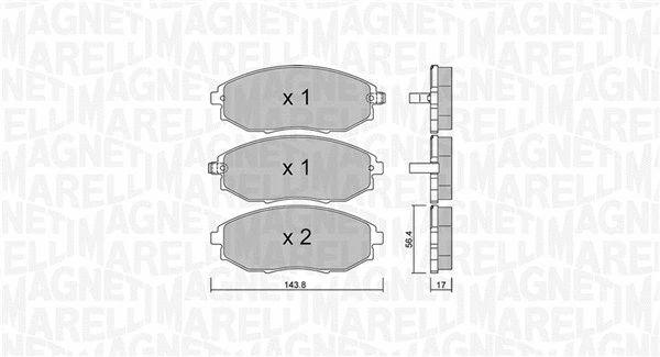 Brake Pad Set, disc brake (363916061057)