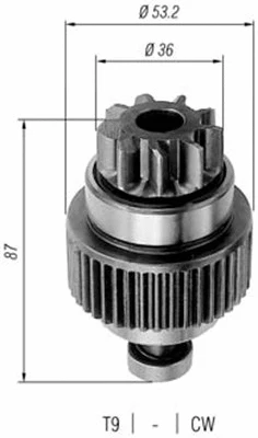 Pinion, starter (940113020249)
