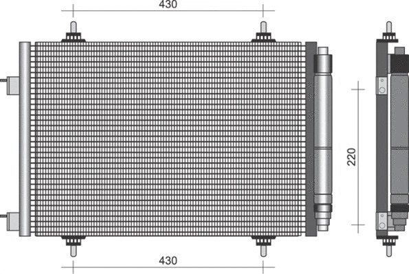 Condenser, air conditioning (350203380000)