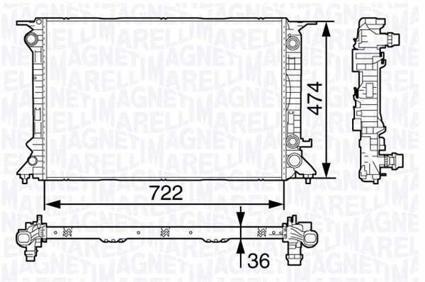 Radiator, engine cooling (350213138800)