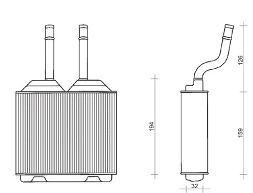 Heat Exchanger, interior heating (350218261000)