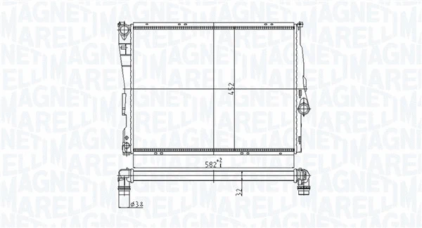 Radiator, engine cooling (350213176800)