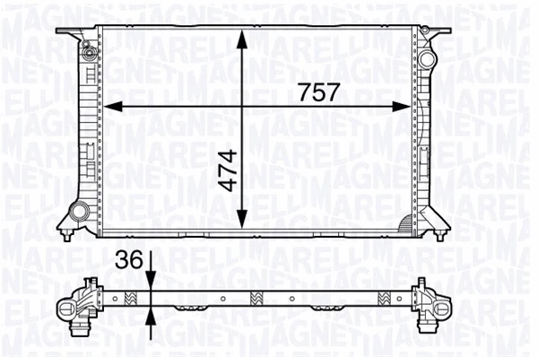 Radiator, engine cooling (350213141800)