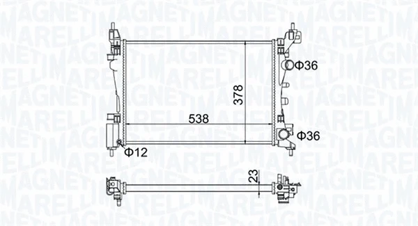 Radiator, engine cooling (350213186700)