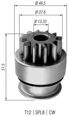 Pinion, starter (940113020355)