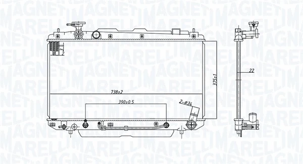 Radiator, engine cooling (350213183200)