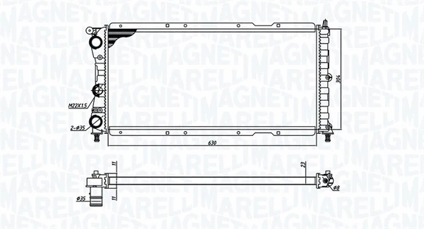 Radiator, engine cooling (350213171400)