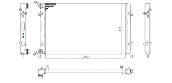 Radiator, engine cooling (350213853003)