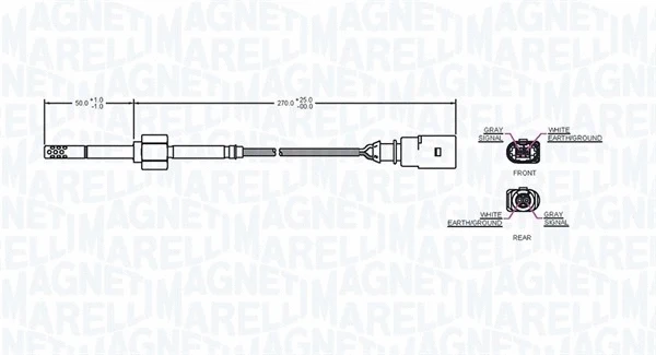 Sensor, exhaust gas temperature