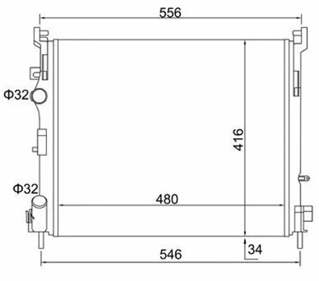 Radiator, engine cooling (359000391010)