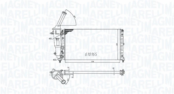 Radiator, engine cooling (350213176000)