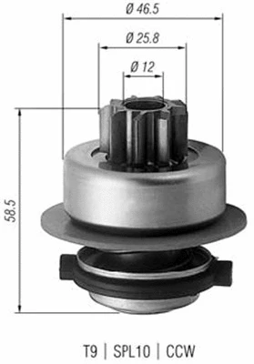 Pinion, starter (940113020171)