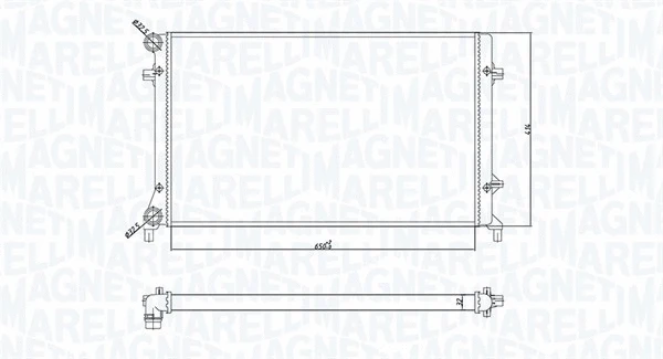 Radiator, engine cooling (350213166900)