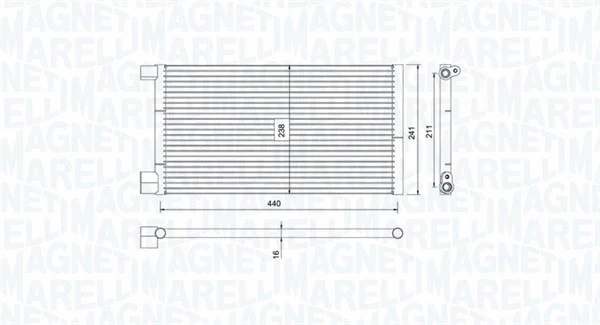 Condenser, air conditioning (350203731000)