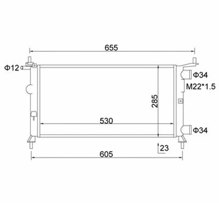 Radiator, engine cooling (359000300670)