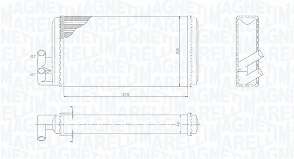 Heat Exchanger, interior heating (350218403000)