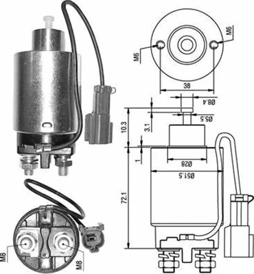 Solenoid Switch, starter (940113050285)