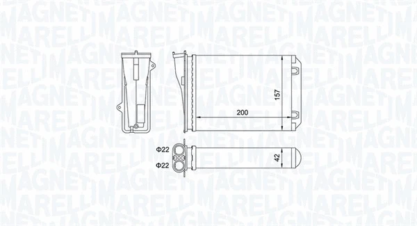 Heat Exchanger, interior heating (350218463000)