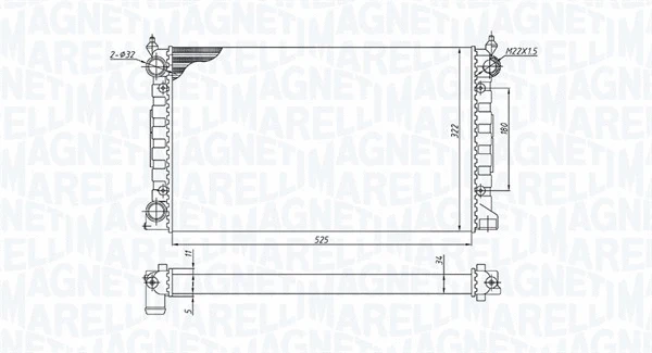 Radiator, engine cooling (350213189600)