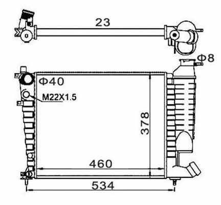 Radiator, engine cooling (359000300490)