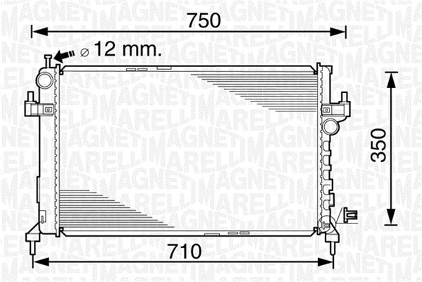 Radiator, engine cooling (350213828000)
