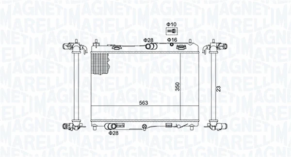 Radiator, engine cooling (350213184700)