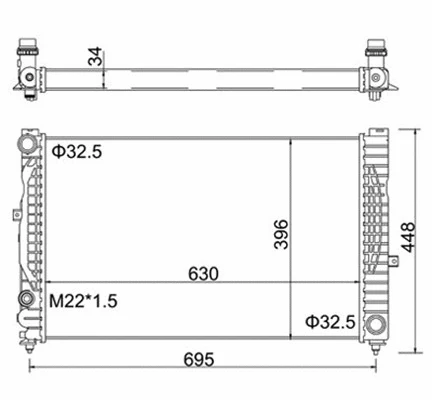 Radiator, engine cooling (359000300770)