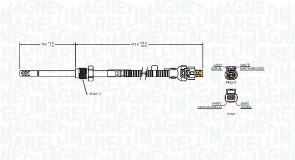 Sensor, exhaust gas temperature