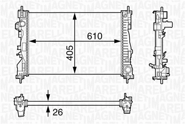 Radiator, engine cooling (350213129800)