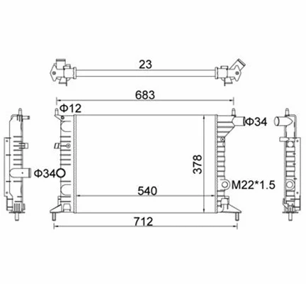 Radiator, engine cooling (359000300180)