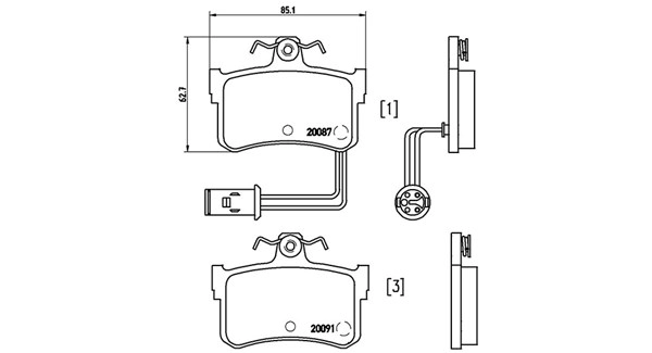 Brake Pad Set, disc brake (363700428015)