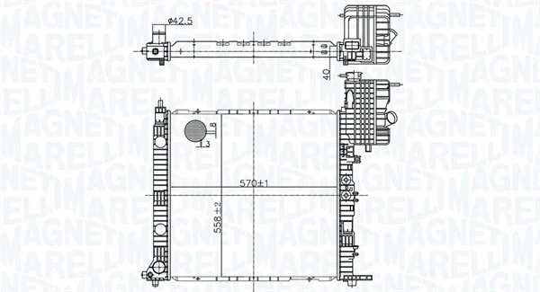 Radiator, engine cooling (350213178500)