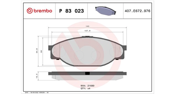Brake Pad Set, disc brake (363700483023)